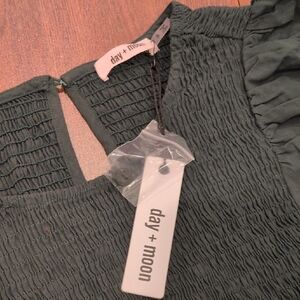 Day + Moon Green Mini Dress